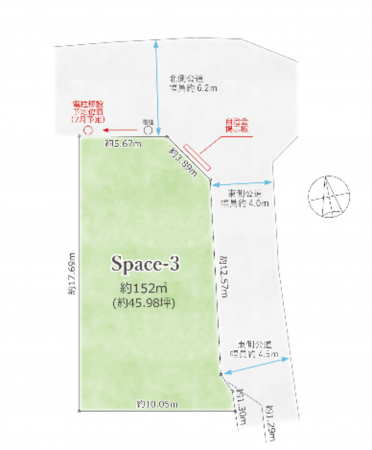川西市平野、土地の間取り画像です