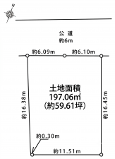 川西市水明台、土地の間取り画像です