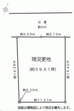 川西市水明台、土地の間取り画像です