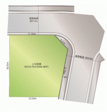 川西市水明台、土地の間取り画像です