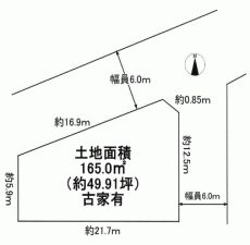 川西市大和、土地の間取り画像です