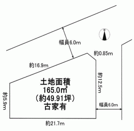川西市大和、土地の間取り画像です