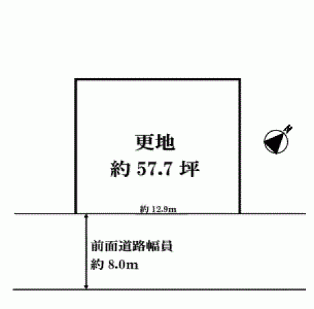川西市緑台、土地の間取り画像です