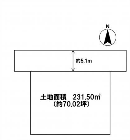 川西市大和、土地の間取り画像です