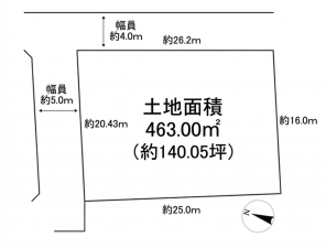 川西市鴬台、土地の間取り画像です