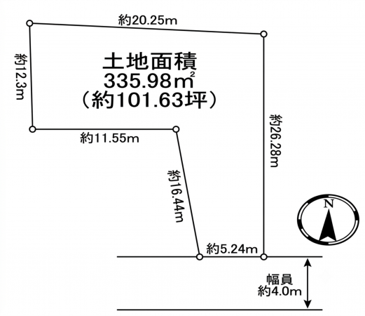 川西市矢問、土地の間取り画像です