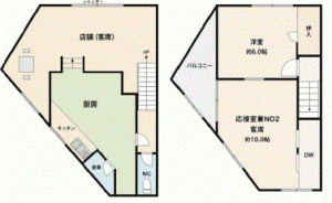 川西市花屋敷、土地の間取り画像です