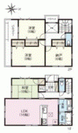 川西市清和台、新築一戸建ての間取り画像です