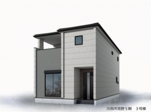 川西市見野、新築一戸建ての画像です