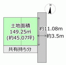 川西市松が丘町、土地の間取り画像です
