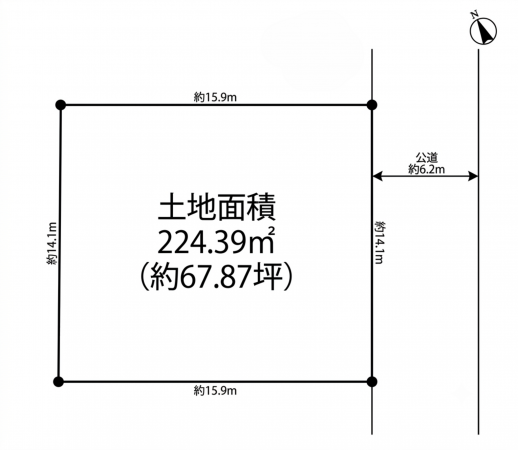 川西市美山台、土地の間取り画像です