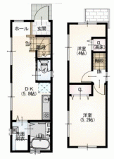 川西市萩原、新築一戸建ての間取り画像です