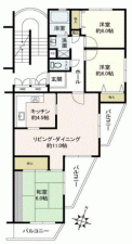 川西市多田桜木、マンションの間取り画像です