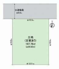 川西市見野、土地の間取り画像です