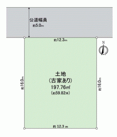 川西市見野、土地の間取り画像です