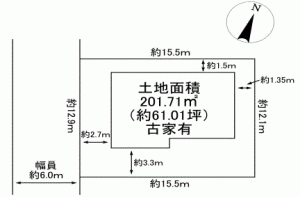川西市湯山台、土地の間取り画像です