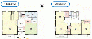 川西市丸山台、中古一戸建ての間取り画像です