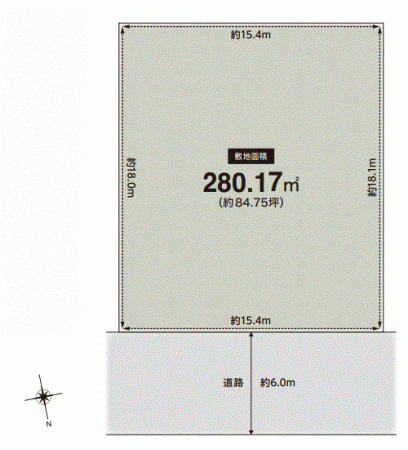 川西市清和台、土地の間取り画像です