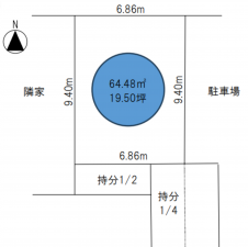 川西市見野、土地の間取り画像です