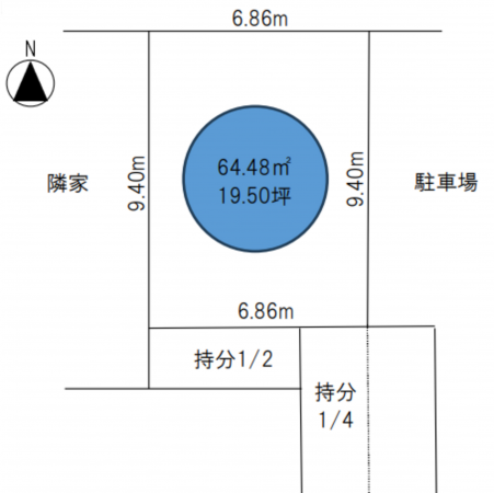 川西市見野、土地の間取り画像です