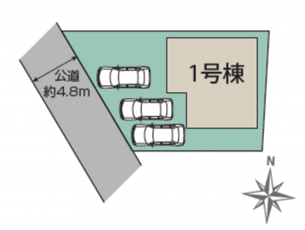 川西市見野、新築一戸建ての画像です