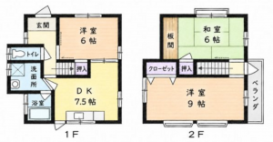 川西市花屋敷、土地の間取り画像です