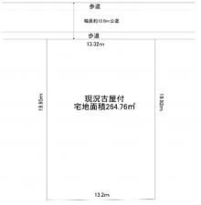 川西市大和、土地の間取り画像です