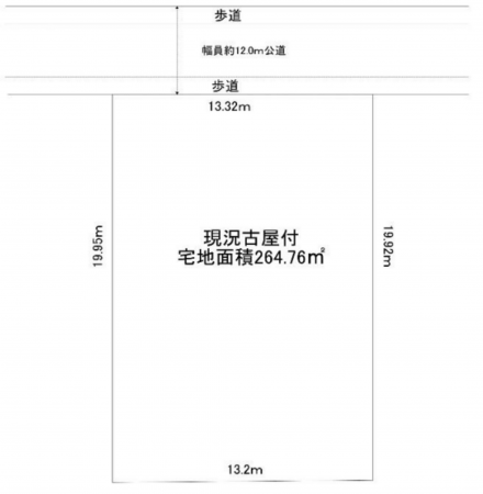 川西市大和、土地の間取り画像です