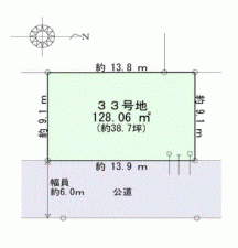 川西市清和台、土地の間取り画像です