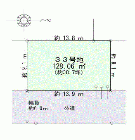 川西市清和台、土地の間取り画像です