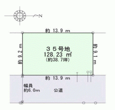 川西市清和台、土地の間取り画像です