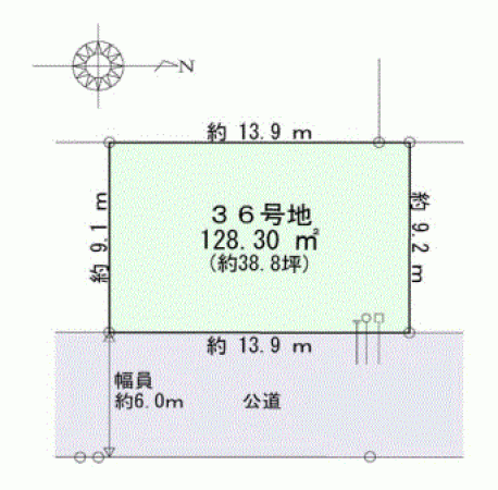 川西市清和台、土地の間取り画像です