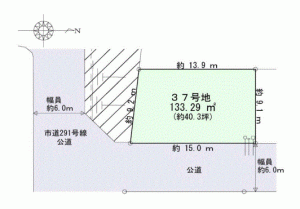 川西市清和台、土地の間取り画像です
