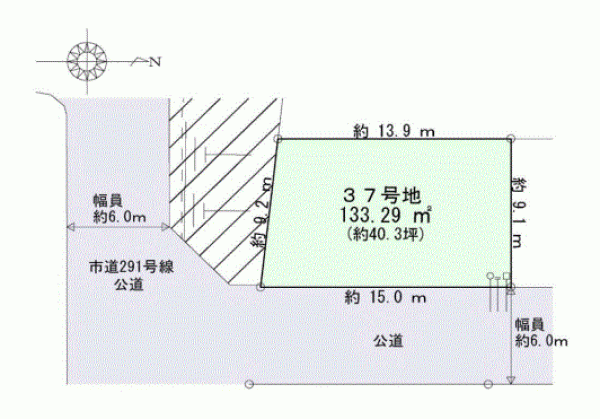 川西市清和台、土地の間取り画像です