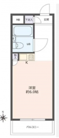 八王子市元横山町、マンションの間取り画像です