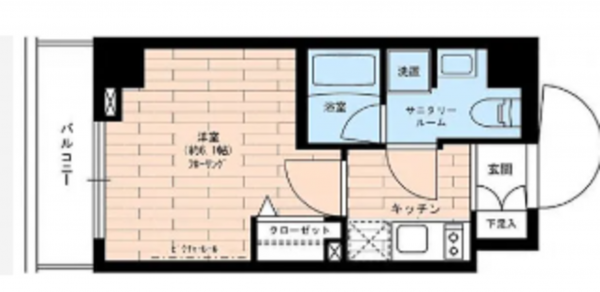 八王子市新町、マンションの間取り画像です