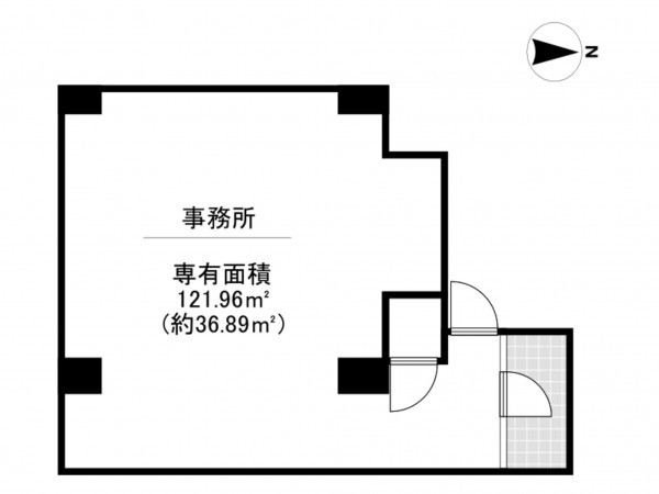 八王子市追分町、収益物件/住宅付店舗の間取り画像です