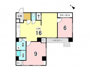 八王子市追分町、マンションの間取り画像です