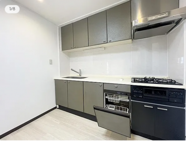 八王子市追分町、マンションのキッチン画像です