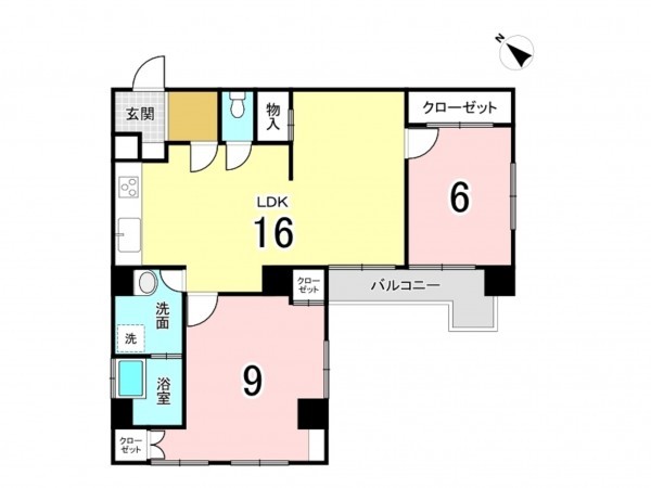 八王子市追分町、マンションの間取り画像です