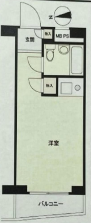 八王子市天神町、マンションの間取り画像です