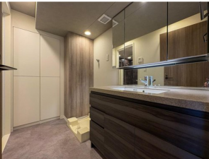 八王子市旭町、マンションの洗面画像です