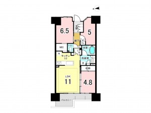 八王子市八日町、マンションの間取り画像です