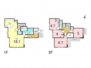 八王子市子安町、新築一戸建ての間取り画像です