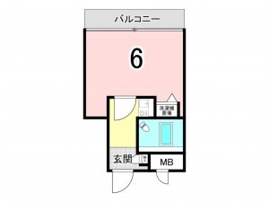 八王子市本町、マンションの間取り画像です