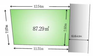 八王子市散田町、土地の間取り画像です