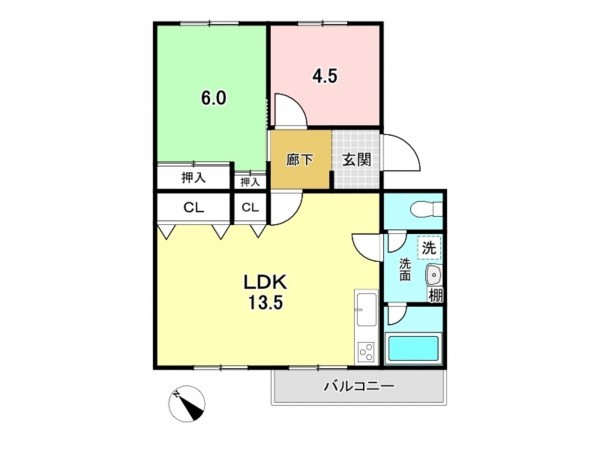 八王子市明神町、マンションの間取り画像です