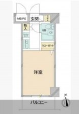 八王子市北野町、マンションの間取り画像です