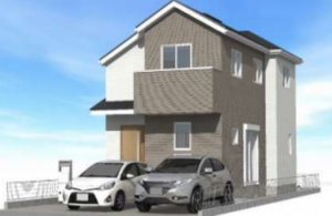 八王子市散田町、新築一戸建ての外観画像です