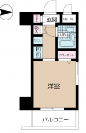 八王子市北野町、マンションの間取り画像です